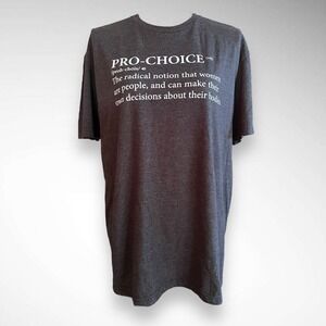 GILDAN Woman's Pro-Choice Definition Dark Heather Gray Short Sleeve T-Shirt